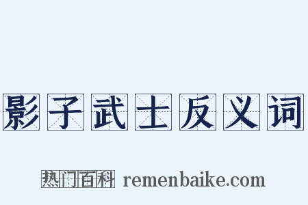 影子武士反义词是什么意思的图片